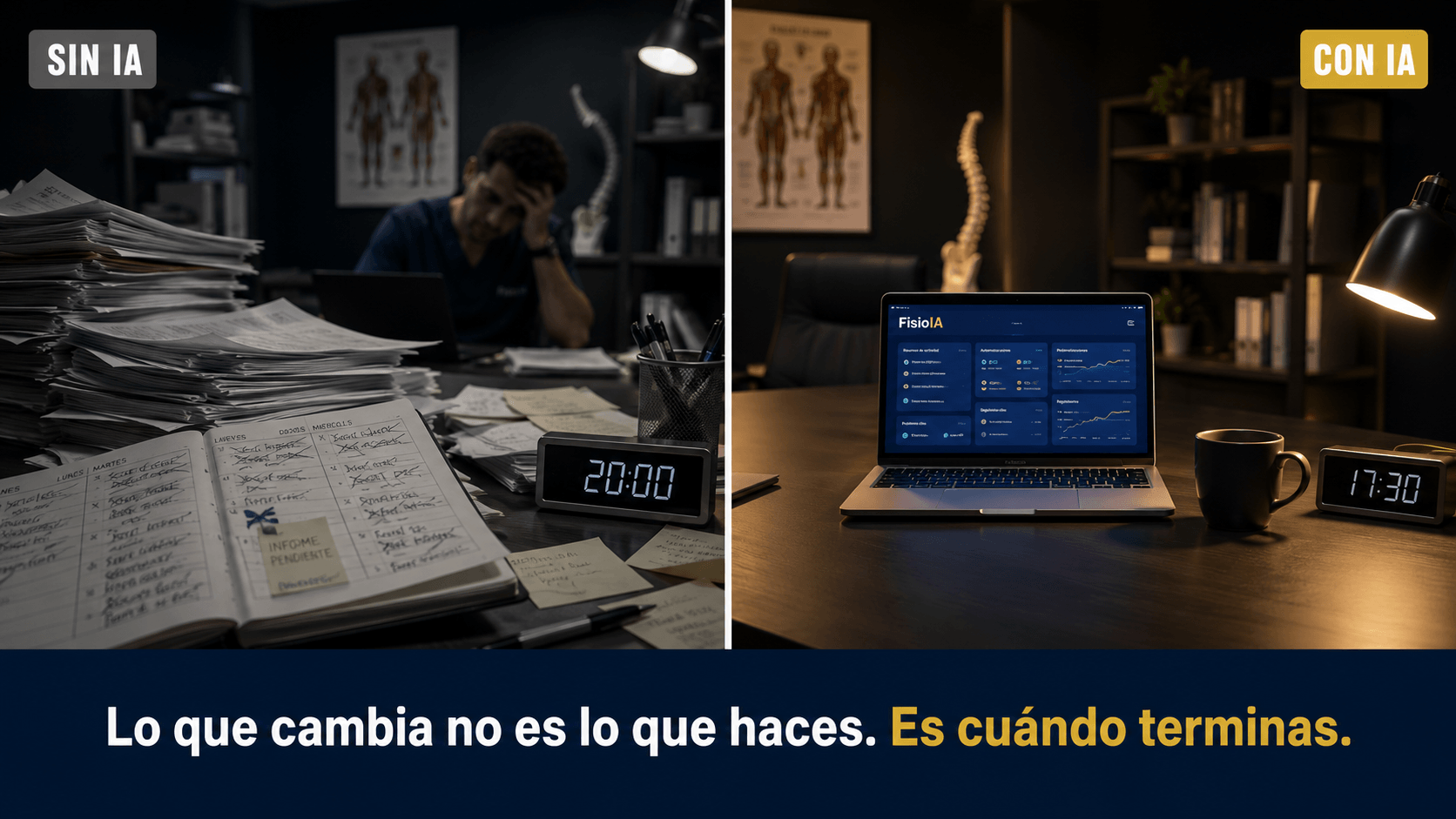 Antes y después: el tiempo que recupera un fisioterapeuta usando IA
