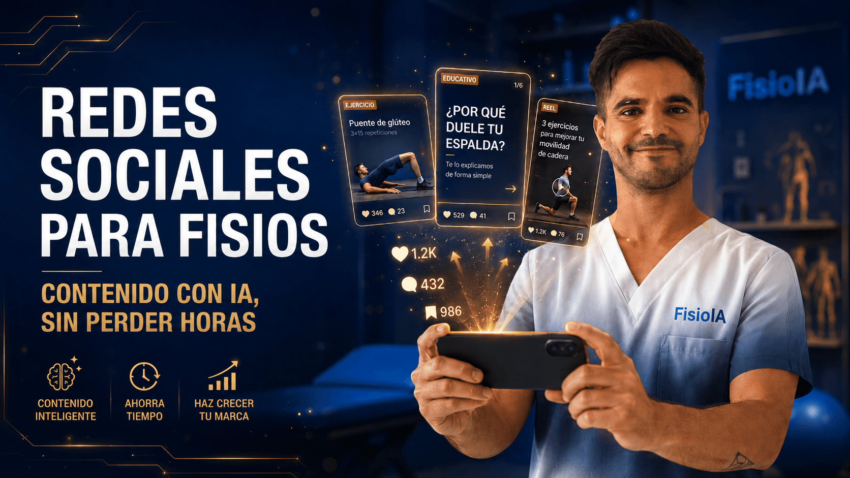 Redes sociales para fisioterapeutas: contenido con IA